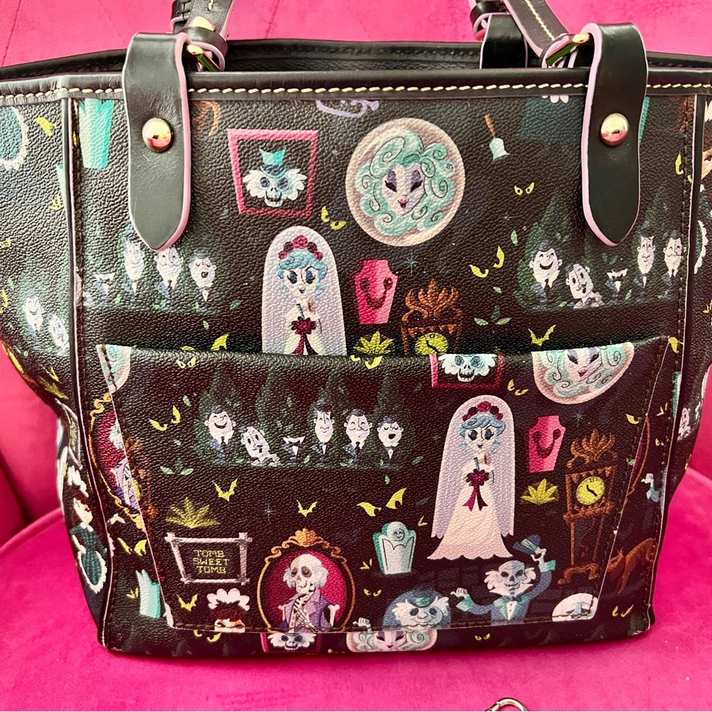 Dooney & Bourke - Disney Haunted Mansion Handbag & Keychain Rare Black Retired - Picture 6 of 16
